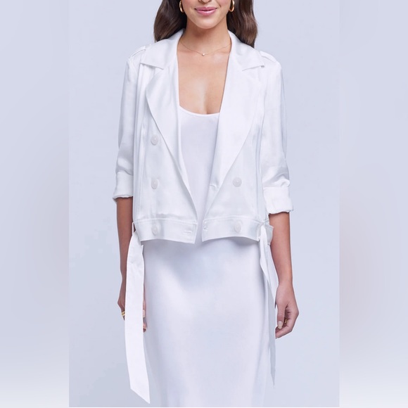 L'AGENCE ONYX JACKET, White, SZ XSmall, $520 - Picture 5 of 16